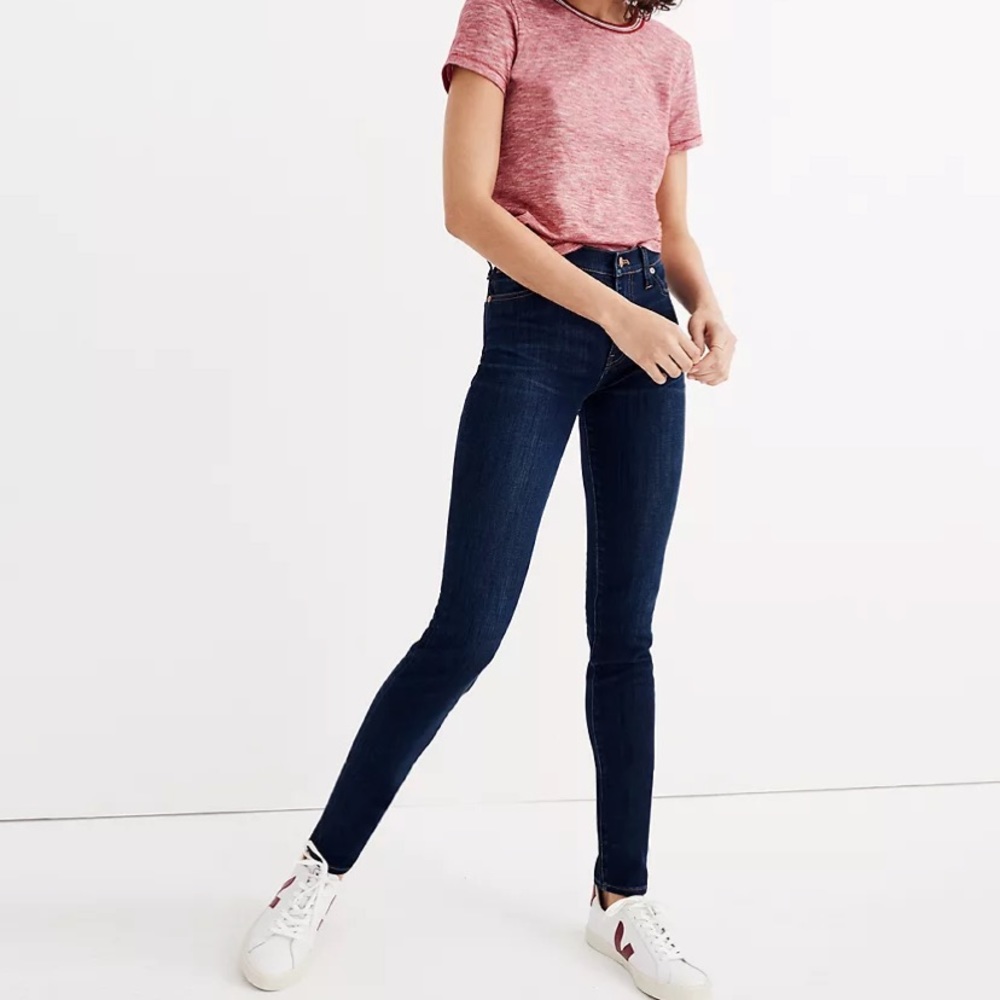 MADEWELL 9" Mid-Rise Skinny Jeans Larkspur TENCEL